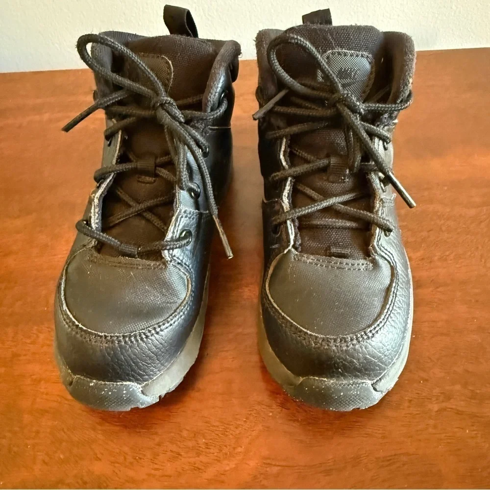 Nike Kids Black Leather Boots Size Toddler 9